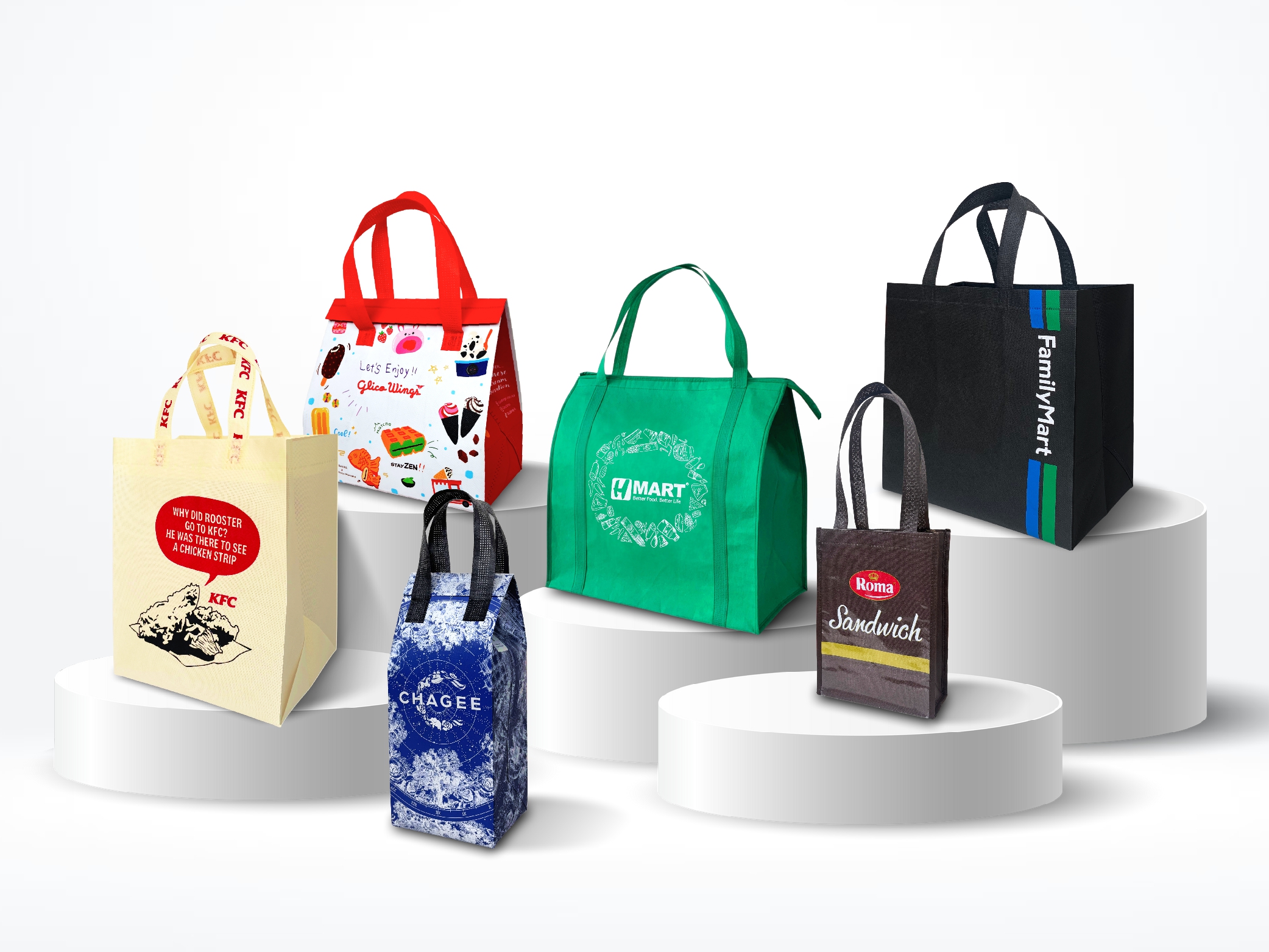 Contoh hasil produksi tas spunbond Special Custom Althea Ecobag dengan desain, ukuran, dan finishing sesuai kebutuhan brand dan perusahaan.