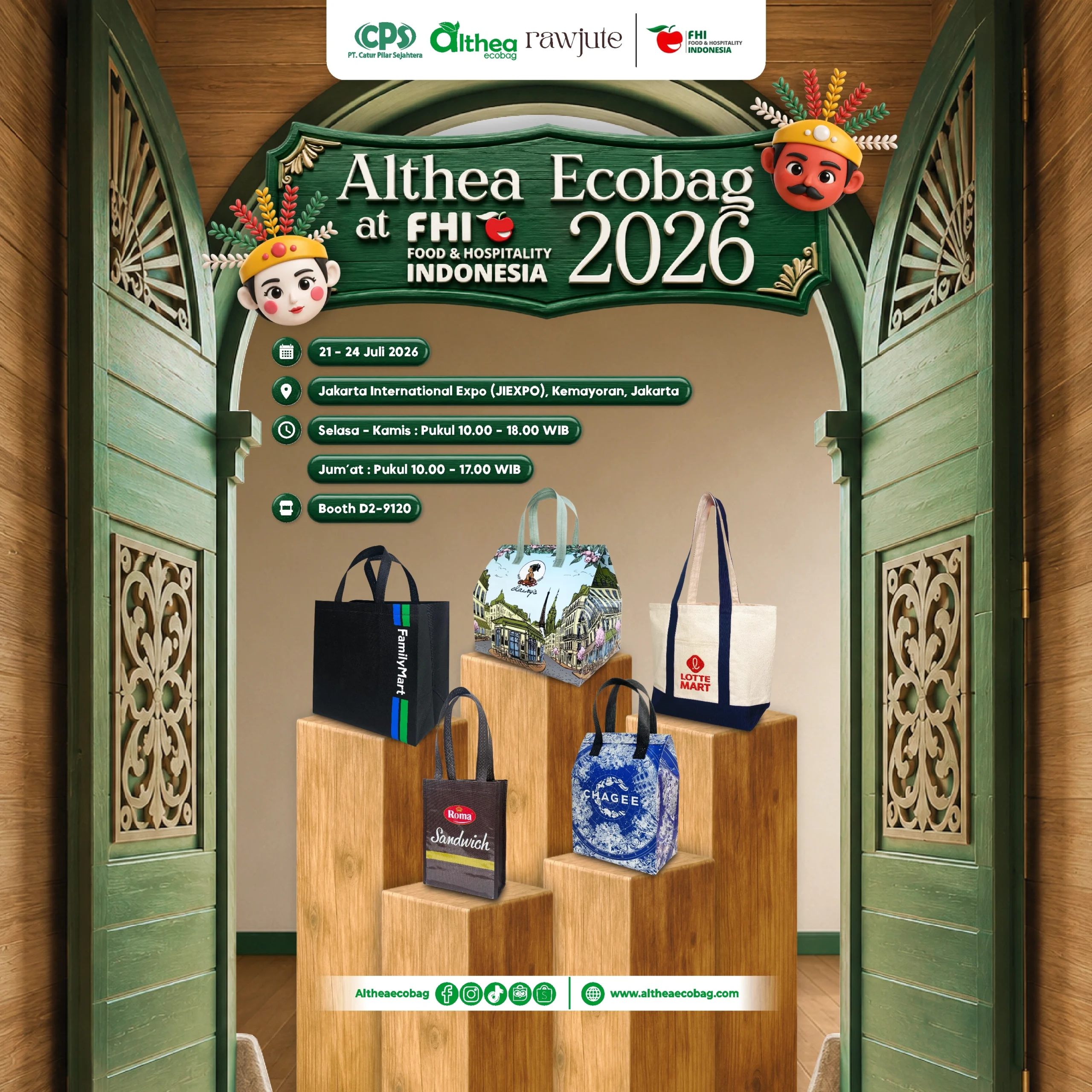 Althea Ecobag hadir di FHI 2026 pada 21–24 Juli 2026 di JIEXPO Kemayoran Jakarta, Booth D2-9120.