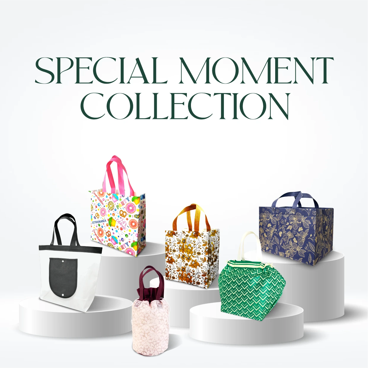 Koleksi tas Ready to Use Althea Ecobag untuk momen spesial dengan berbagai model, motif, dan ukuran
