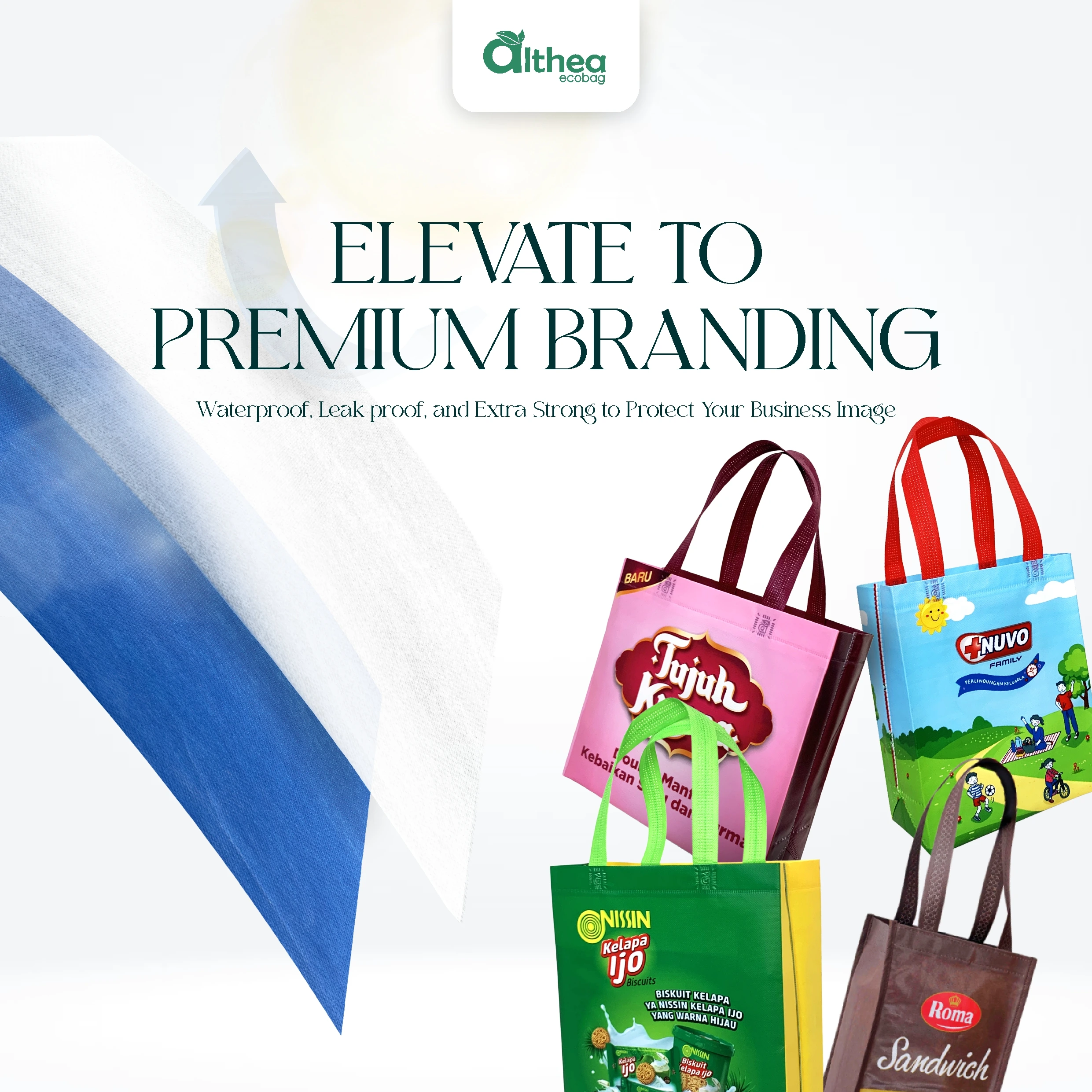 Tas spunbond laminasi full printing untuk packaging premium dan branding.