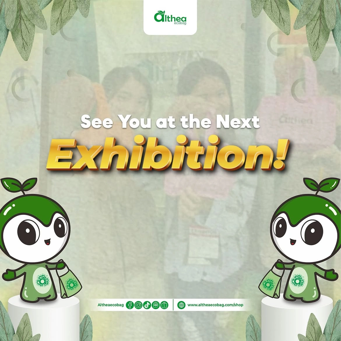 Poster penutup Althea Ecobag dengan pesan sampai jumpa di pameran berikutnya setelah berakhirnya ALL FOOD INDONESIA 2025 di ICE BSD Tangerang.